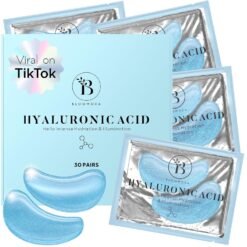 Verpackung der Hyaluronsäure Augenpads mit vier Einzelpackungen, hellblau, 30 Paar